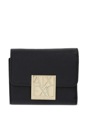 Armani Exchange Amy logo plaque wallet - Black
