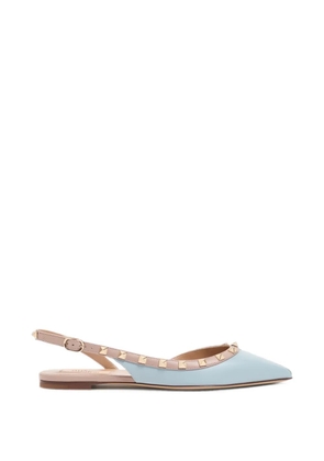 Valentino Garavani Rockstud calfskin ballerinas - Blue