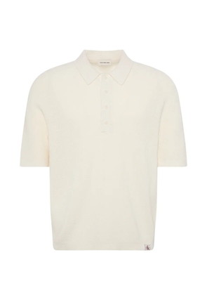 Calvin Klein waffle-knit polo shirt - Neutrals