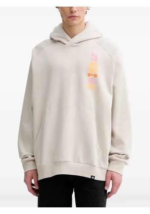 adidas graphic-print hoodie - Neutrals
