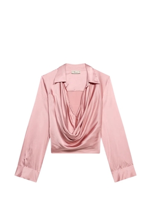 Blumarine draped satin blouse - Pink