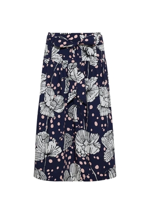 Cara Cara Jiya floral-print belted midi skirt - Blue