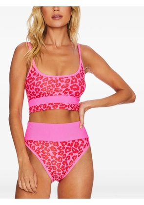 Beach Riot Eva animal-pattern bikini top - Pink