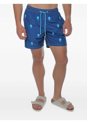MC2 Saint Barth Lighting embroidered swim shorts - Blue