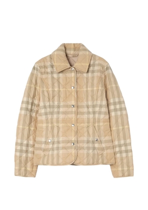 Burberry Check quilted cotton twill jacket - Neutrals