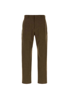 Jil Sander belt-loop flap-pocket trousers - Brown