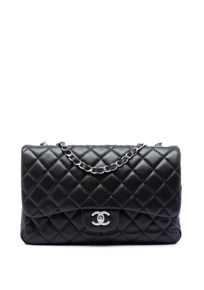 CHANEL Pre-Owned 2008-2009 Jumbo Classic Lambskin Single Flap shoulder bag - Black