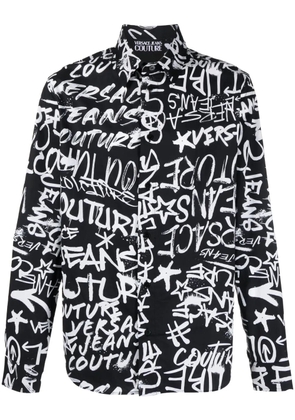 Versace Jeans Couture logo-print cotton shirt - Black