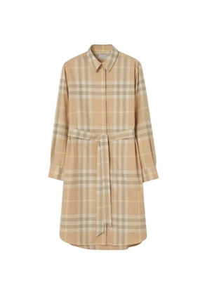 Burberry Check cotton shirt dress - Neutrals