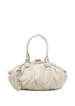 Gucci Pre-Owned 2016-2026 Guccissima Sukey satchel - White