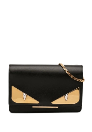 Fendi Pre-Owned 2010-2026 Leather Eye Monster Tube Wallet On Chain crossbody bag - Black