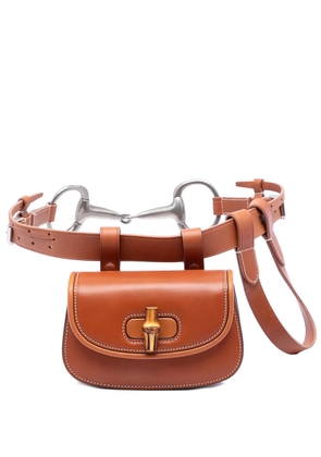 Gucci Pre-Owned 2016-2026 Mini Calfskin Bamboo 1947 belt bag - Brown