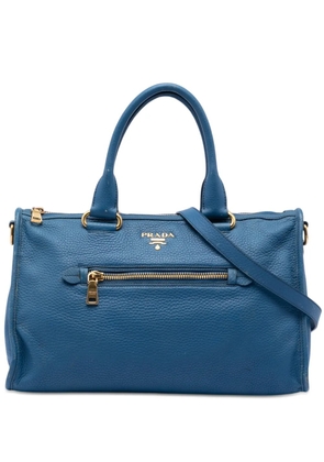 Prada Pre-Owned 2021-2026 Vitello Daino Zip Top satchel - Blue