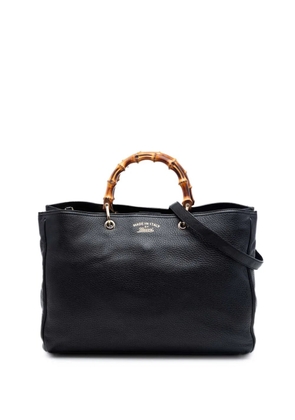 Gucci Pre-Owned 2016-2026 Large Calfskin Bamboo Shopper satchel - Black