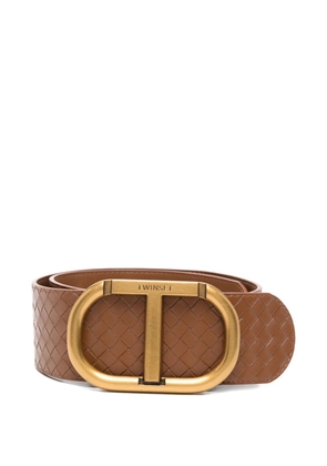 TWINSET woven oval-buckle belt - Brown