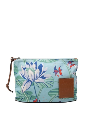 Loewe Pre-Owned 2020 Paulas Ibiza Canvas Waterlily Print pouch - Blue