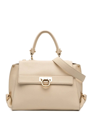 Ferragamo Pre-Owned 2021 Medium Leather Gancini Sofia satchel - Brown