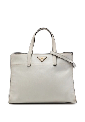 Prada Pre-Owned 2010-2026 Saffiano Soft Triple Pocket Tote satchel - White