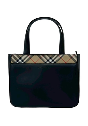 Burberry Pre-Owned 2000-2017 Nova Check Trimmed Leather handbag - Black