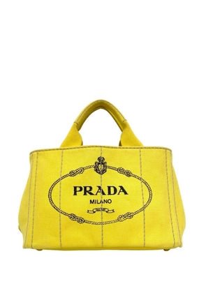 Prada Pre-Owned 2013-2026 Canvas Canapa Logo satchel - Yellow