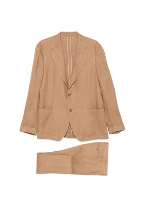Lardini notched-lapel single-breasted suit - Brown