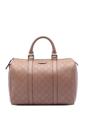 Gucci Pre-Owned 2016-2026 Medium Guccissima Joy boston bag - Brown
