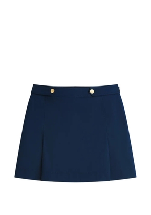 Tommy Hilfiger pleated-detail button-embellished skirt - Blue
