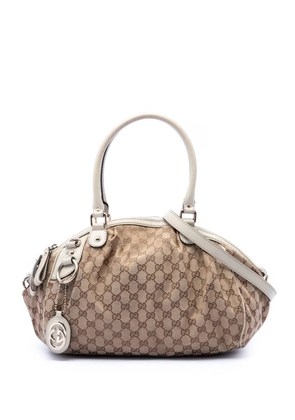 Gucci Pre-Owned 2016-2026 GG Canvas Sukey satchel - White