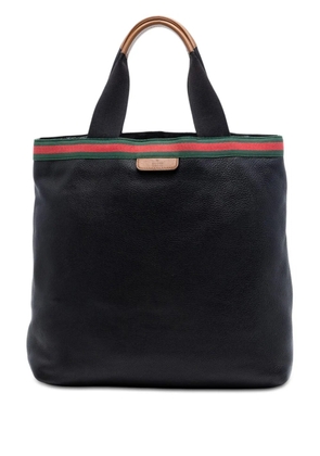 Gucci Pre-Owned 2016-2026 Calfskin Web tote bag - Black