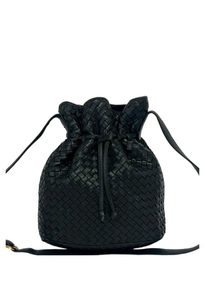 Bottega Veneta Pre-Owned 2012-2026 Nappa Intrecciato Drawstring bucket bag - Black