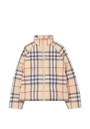 Burberry Check puffer jacket - Neutrals