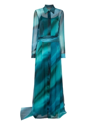 Alberta Ferretti printed chiffon dress - Green