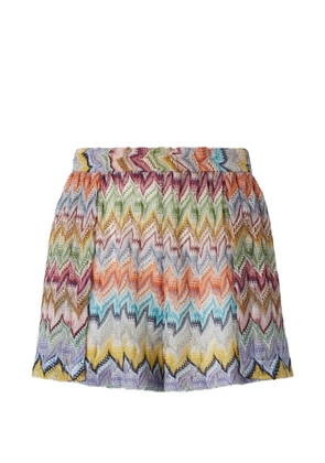 Missoni zigzag-knit shorts - Blue