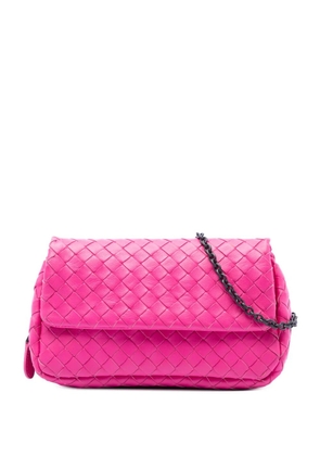 Bottega Veneta Pre-Owned 2012-2026 Mini Nappa Intrecciato Expandable Chain Flap crossbody bag - Pink