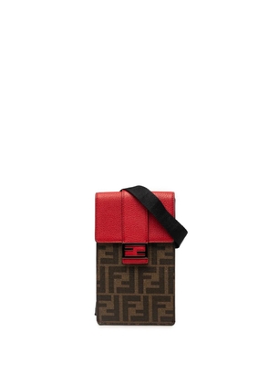 Fendi Pre-Owned 2010-2026 Zucca Coated Canvas Phone Holder crossbody bag - Brown
