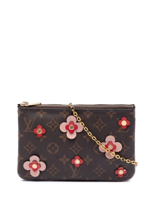 Louis Vuitton Pre-Owned 2019 Monogram Blooming Flowers Double Zip Pochette crossbody bag - Brown