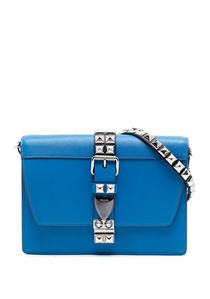 Prada Pre-Owned 2013-2026 City Calf and Saffiano Studded Elektra crossbody bag - Blue