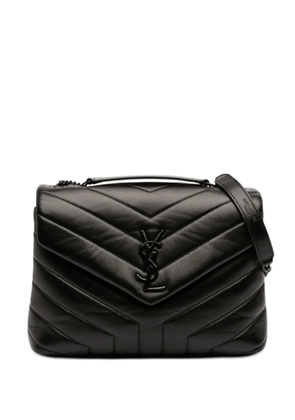 Saint Laurent Pre-Owned 2019 Small Matelasse Calfskin Monogram Monochrome LouLou shoulder bag - Black
