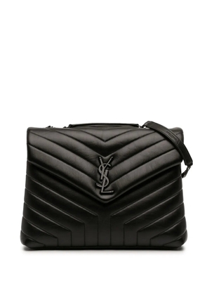 Saint Laurent Pre-Owned 2020 Medium Matelasse Calfskin Monogram Monochrome LouLou shoulder bag - Black