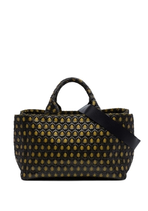 Prada Pre-Owned 2013-2026 Tessuto Broccato Canapa Tote satchel - Black