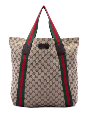 Gucci Pre-Owned 2016-2026 GG Canvas Web tote bag - Neutrals