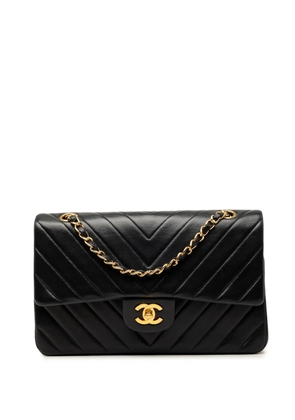 CHANEL Pre-Owned 1991-1994 Medium Classic Chevron Lambskin Double Flap shoulder bag - Black