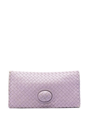 Bottega Veneta Pre-Owned 2012-2026 Nappa Intrecciato Turn Lock clutch bag - Purple