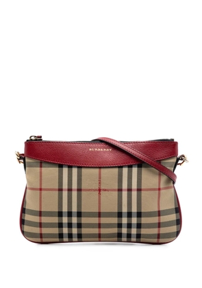 Burberry Pre-Owned 2000-2017 Haymarket Check Nylon Peyton crossbody bag - Neutrals