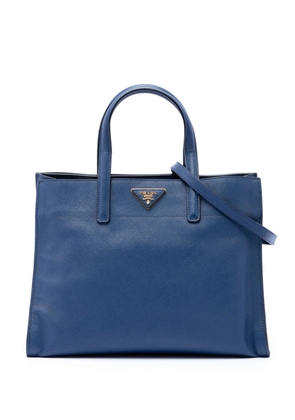 Prada Pre-Owned 2010-2026 Saffiano Soft Triple Pocket Tote satchel - Blue