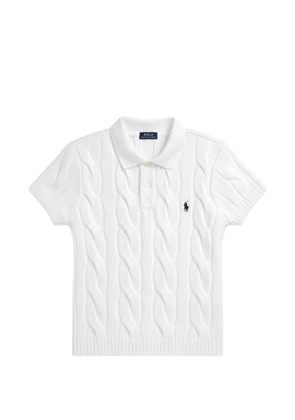 Polo Ralph Lauren cable-knit polo shirt - White