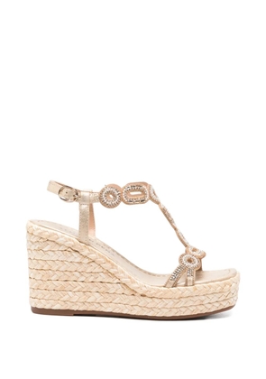 ALMA EN PENA crystal-embellished wedge sandals - Gold