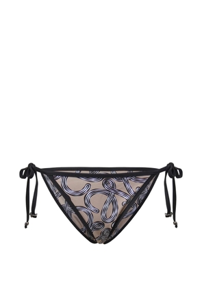 LOEWE Anagram-print bikini bottoms - Neutrals