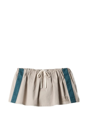 Miu Miu washed twill miniskirt - Neutrals