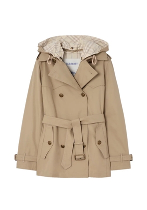 Burberry short tropical gabardine Foxfield trench coat - Neutrals